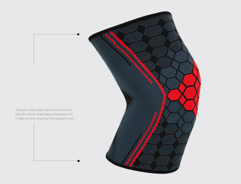Sports knee pads color nylon jacquard knitted leggings