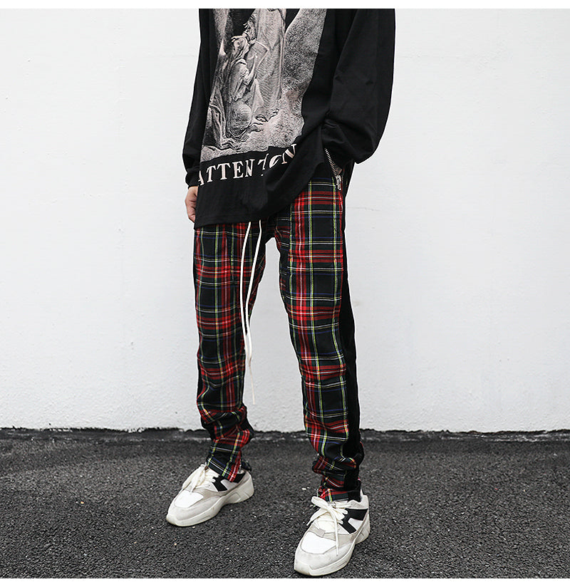 Plaid Track Pants