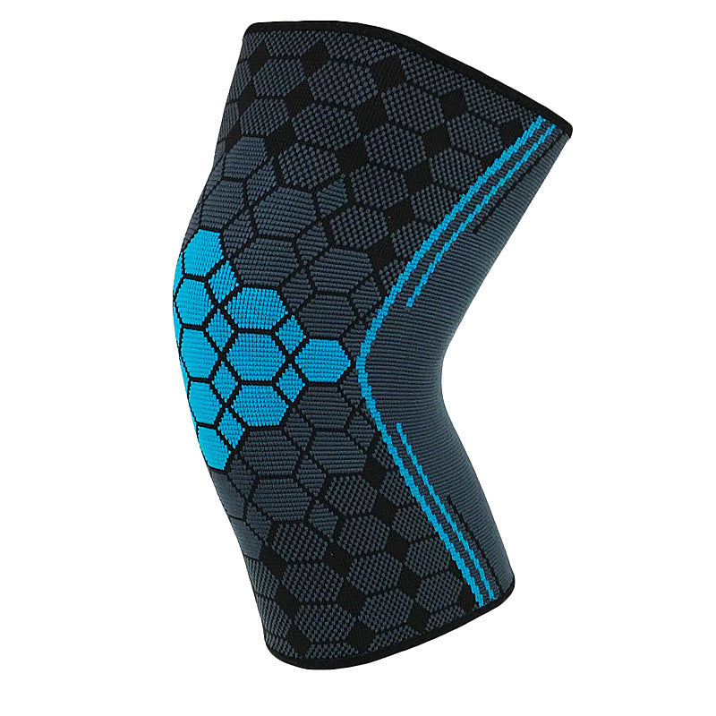 Sports knee pads color nylon jacquard knitted leggings