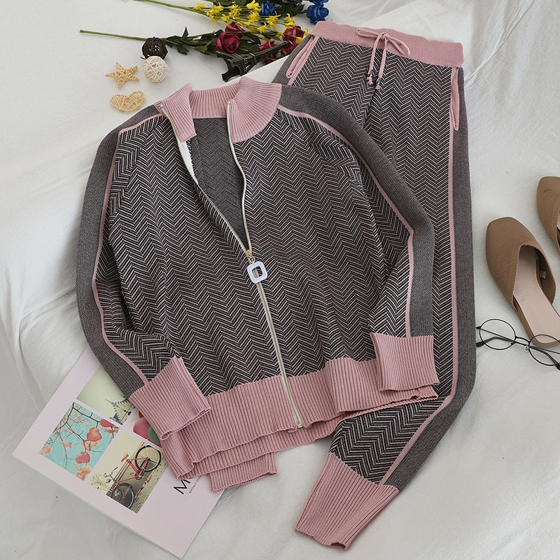 Winter Keep Warm Women Sweater Knitted Suits