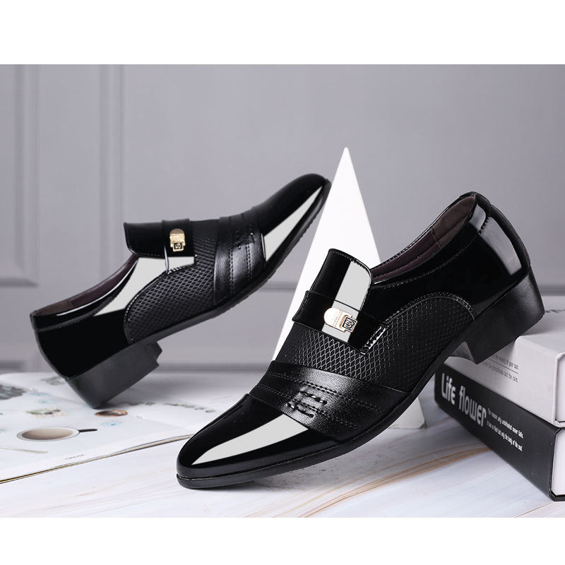 Men's shoes leather shoes
