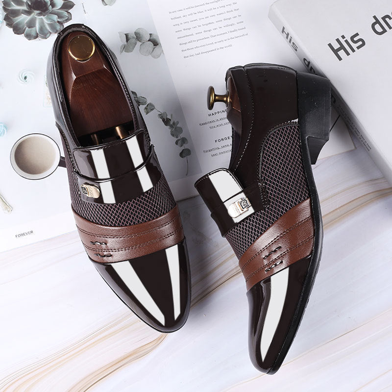 Men's shoes leather shoes