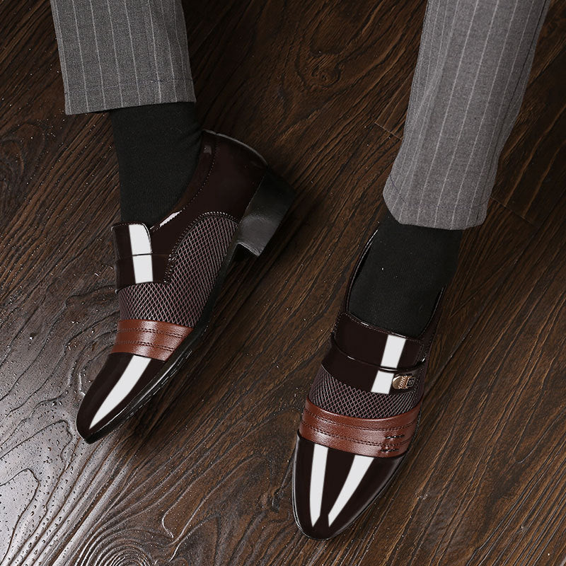 Men's shoes leather shoes