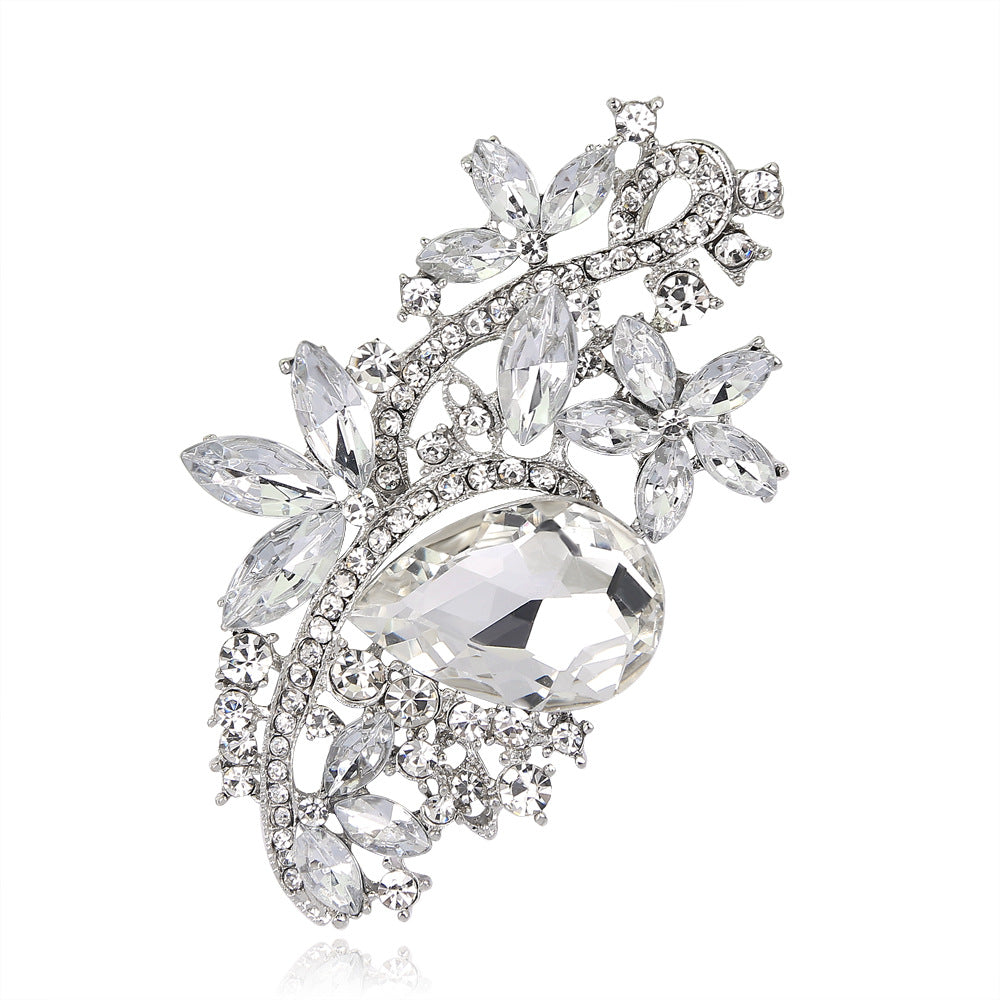 Rhinestone Brooch Acrylic Glass Brooch Pin Clothing Brooch