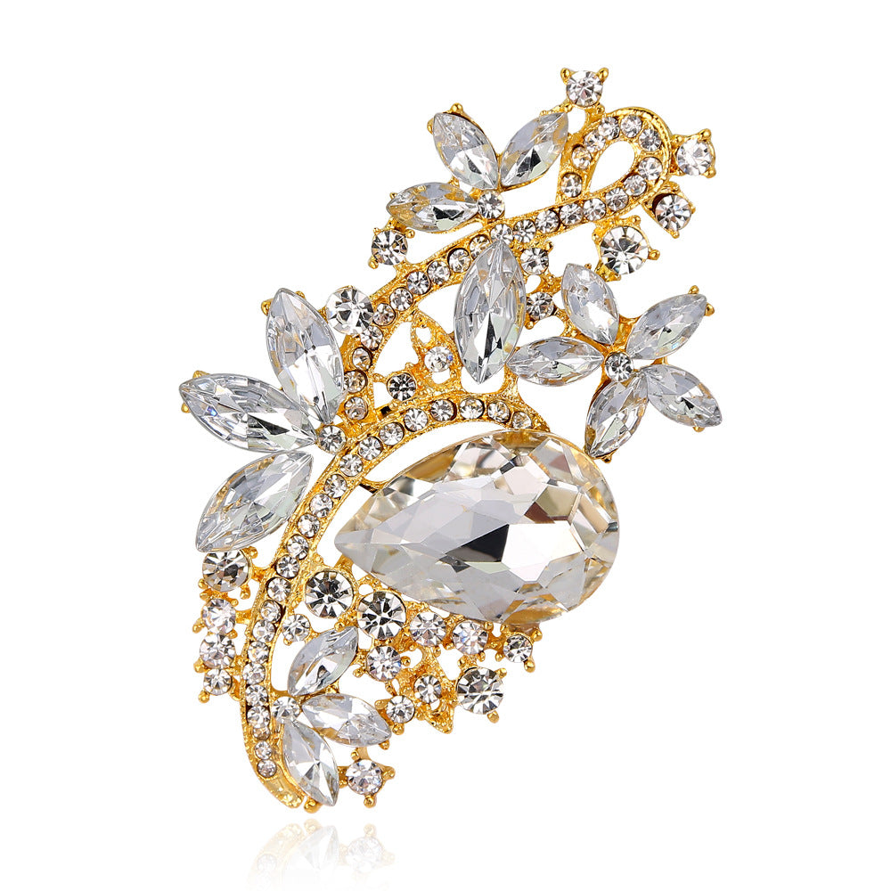 Rhinestone Brooch Acrylic Glass Brooch Pin Clothing Brooch