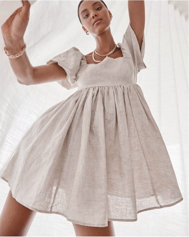 Chic Puff Mini Dress