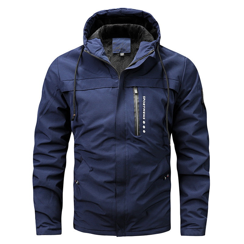 Fleece Hood Men's Jacket