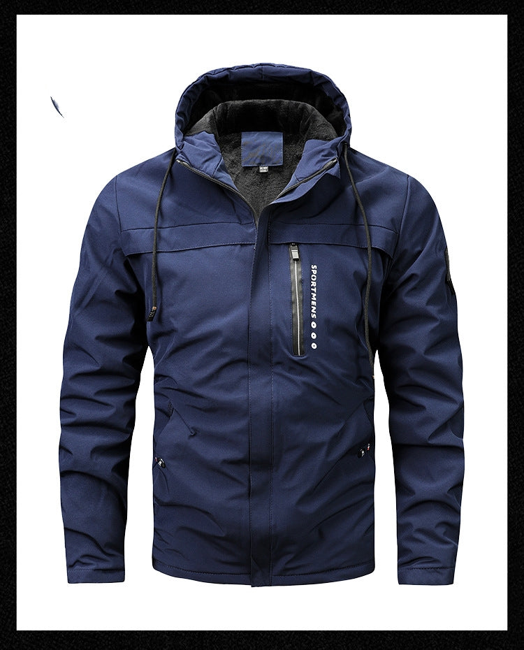 Fleece Hood Men's Jacket