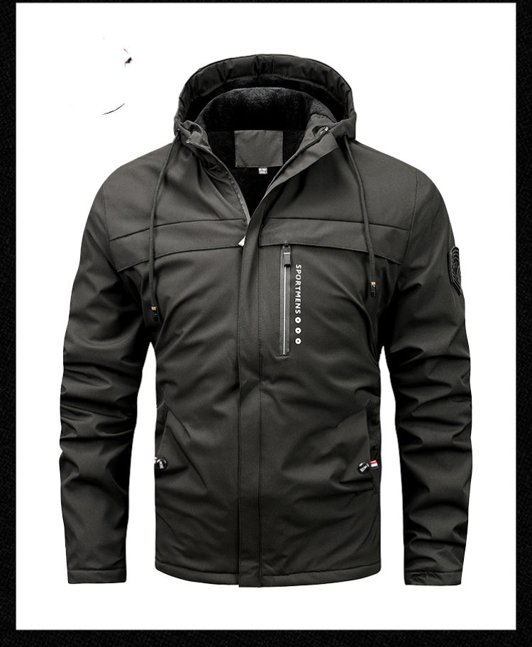 Fleece Hood Men's Jacket