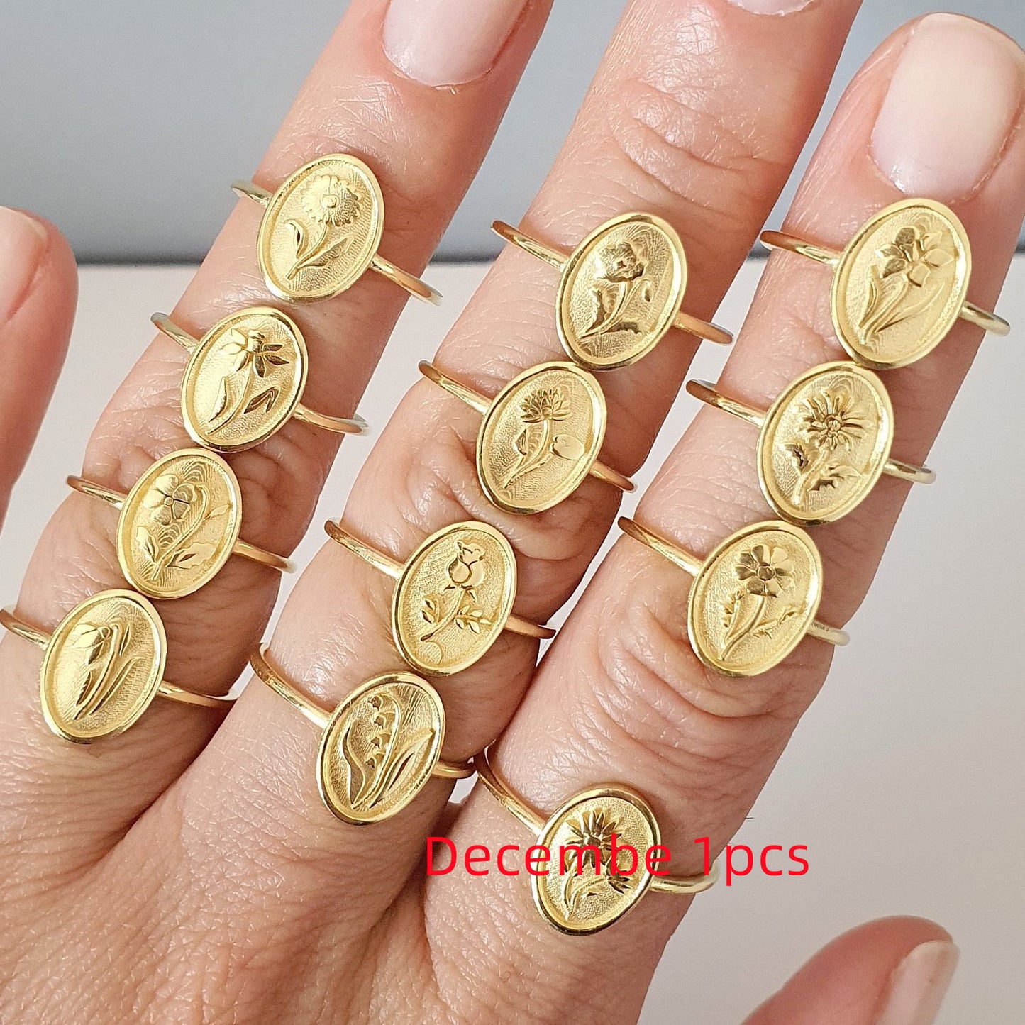 Fashion Personality December Flower Ring