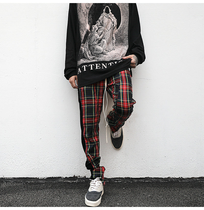 Plaid Track Pants