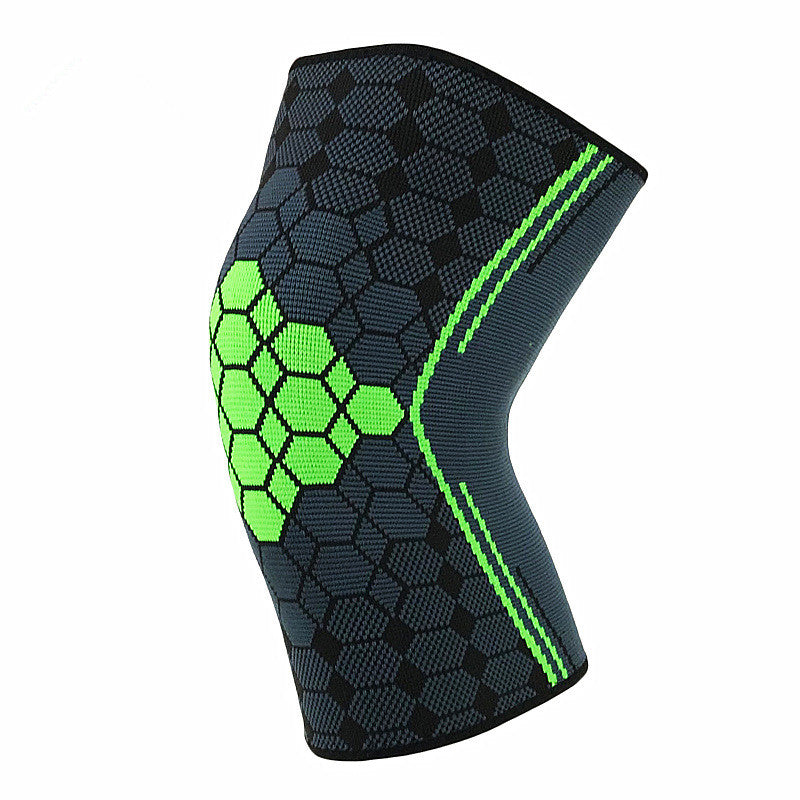 Sports knee pads color nylon jacquard knitted leggings