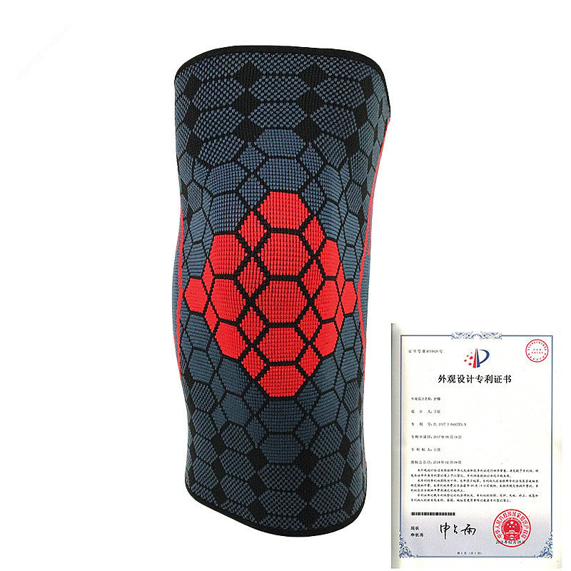 Sports knee pads color nylon jacquard knitted leggings