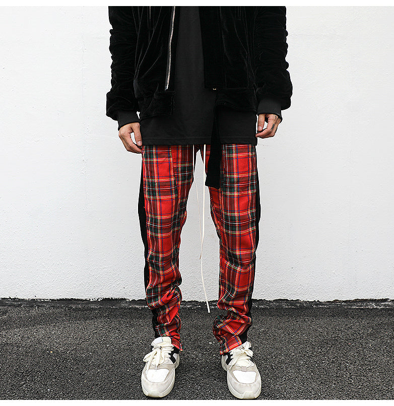 Plaid Track Pants
