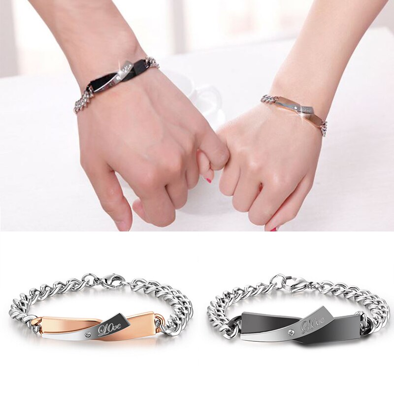 Cross-design Couple Bracelet
