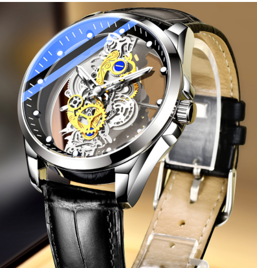 Gold Skeleton Watch