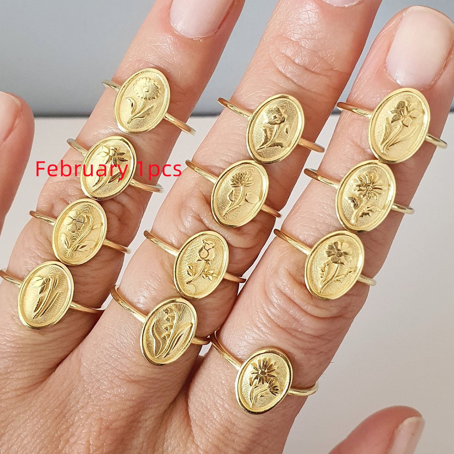 Fashion Personality December Flower Ring
