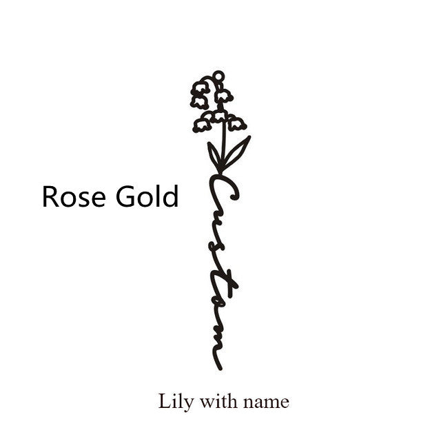 December Birthday Flower Name Ring