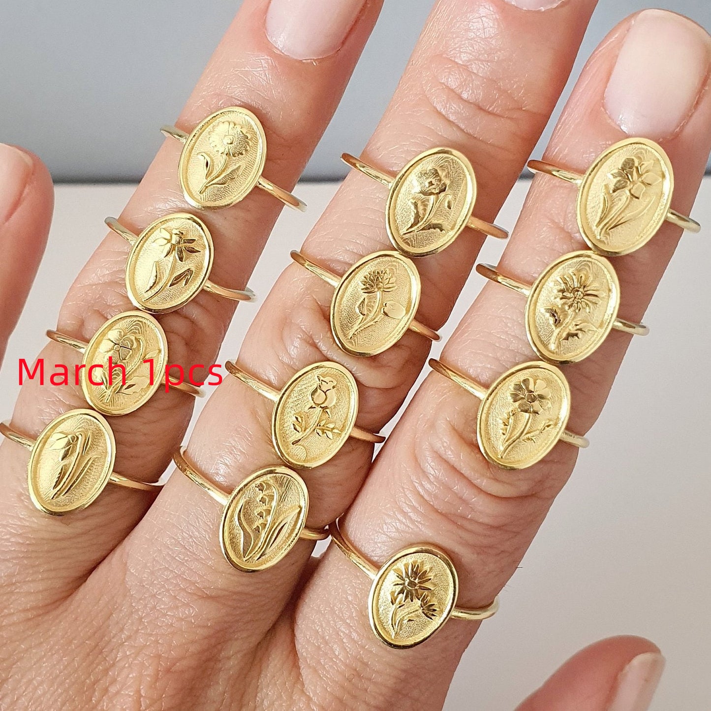 Fashion Personality December Flower Ring