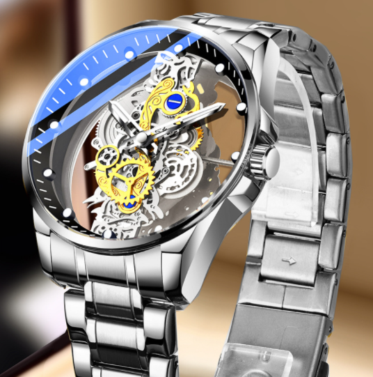 Gold Skeleton Watch