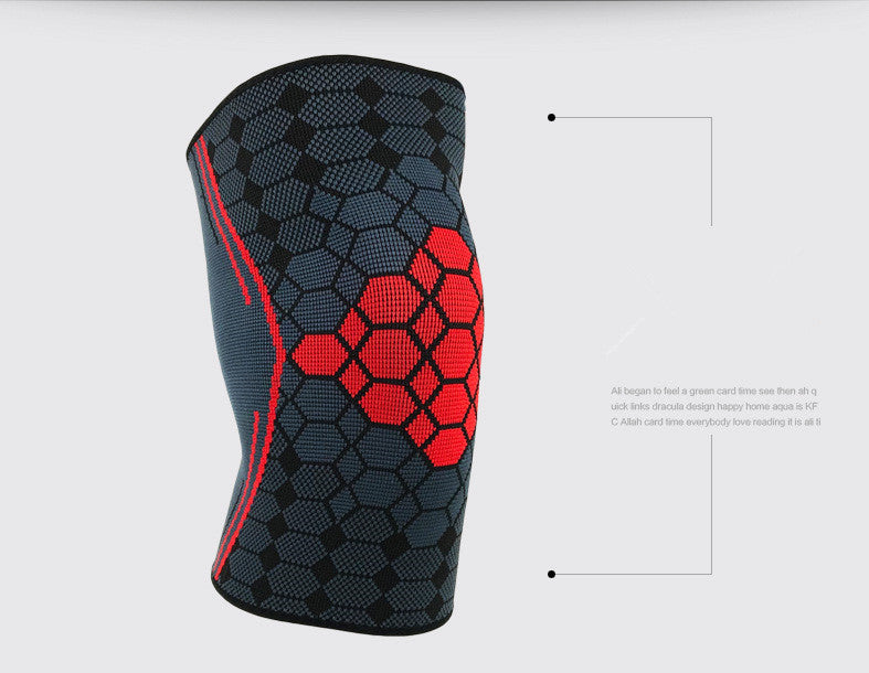 Sports knee pads color nylon jacquard knitted leggings