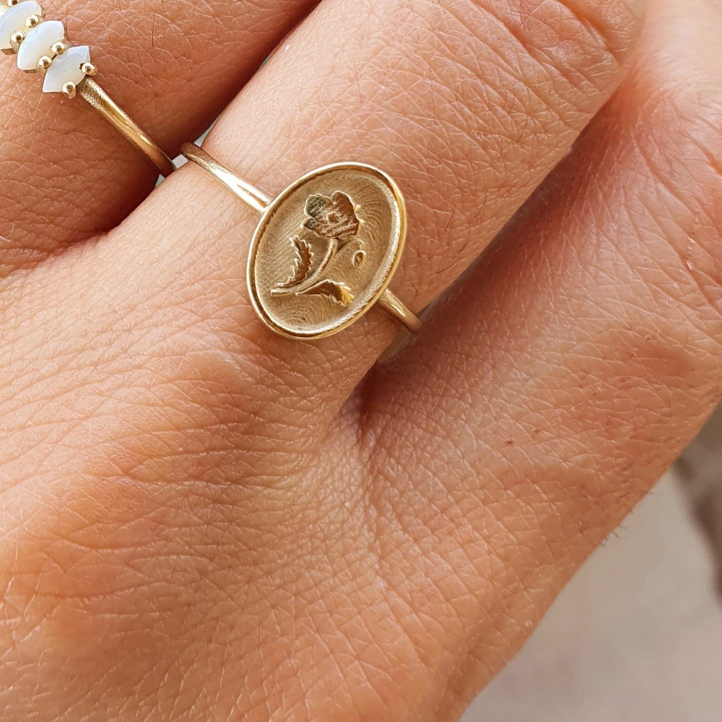 Fashion Personality December Flower Ring