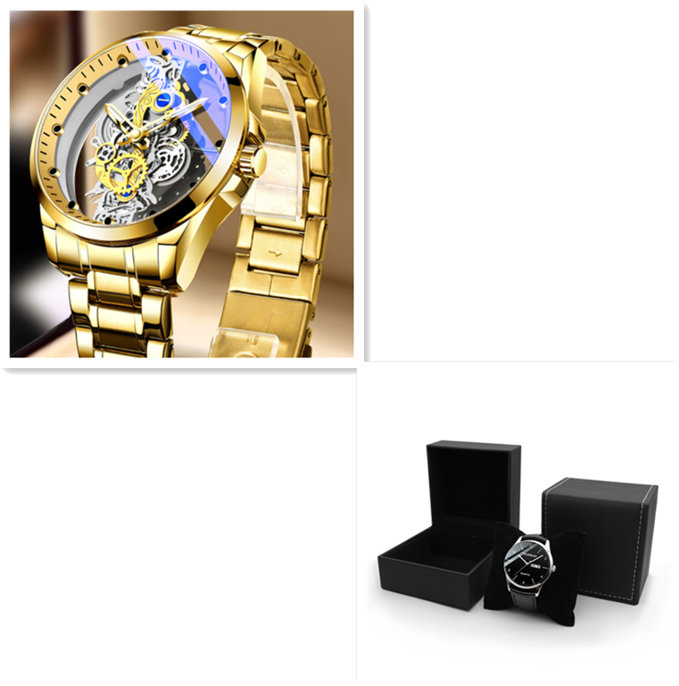 Gold Skeleton Watch