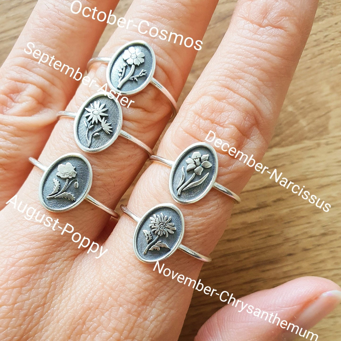 Fashion Personality December Flower Ring