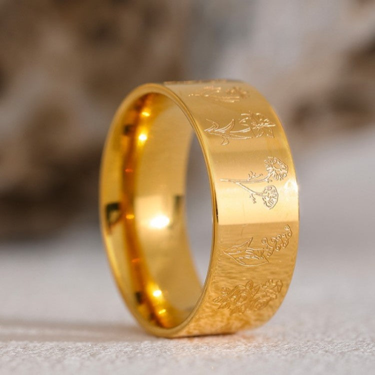 Fashion Retro December Flower Ring