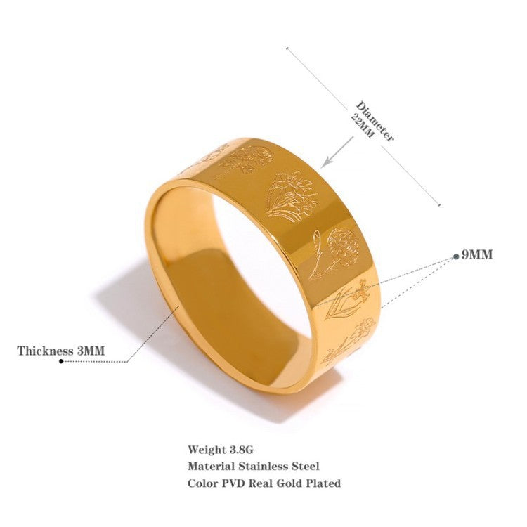 Fashion Retro December Flower Ring