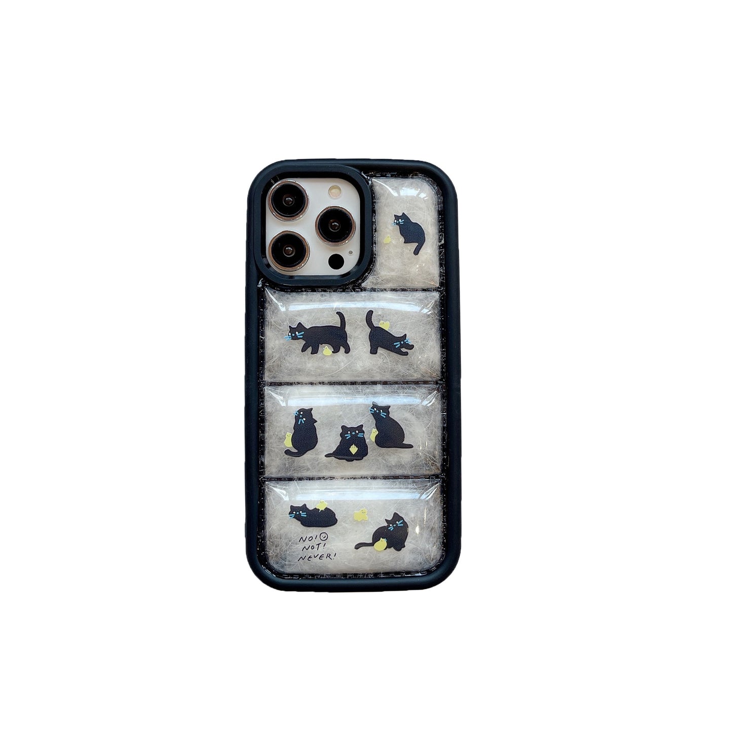 Transparent Down Jacket 15Pro Phone Case Painted