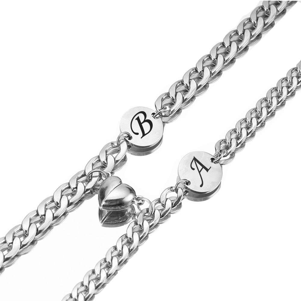 Stainless Steel Couple Bracelet Set