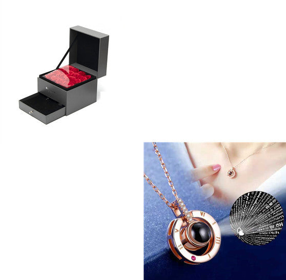 Rose Necklace Gift Set