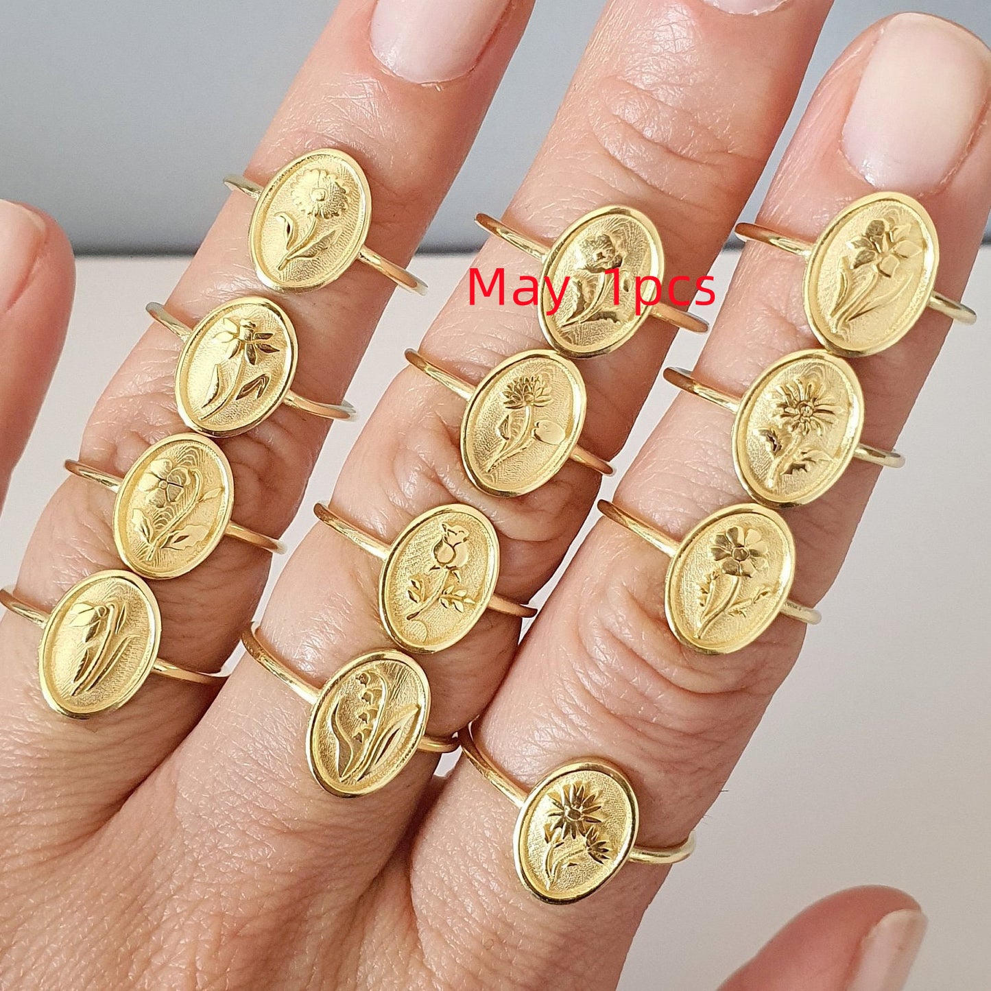 Fashion Personality December Flower Ring