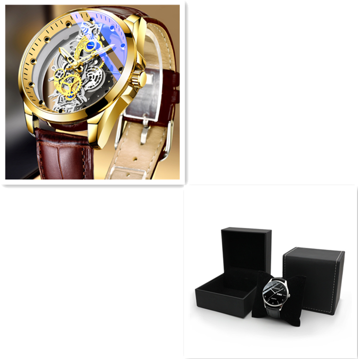 Gold Skeleton Watch