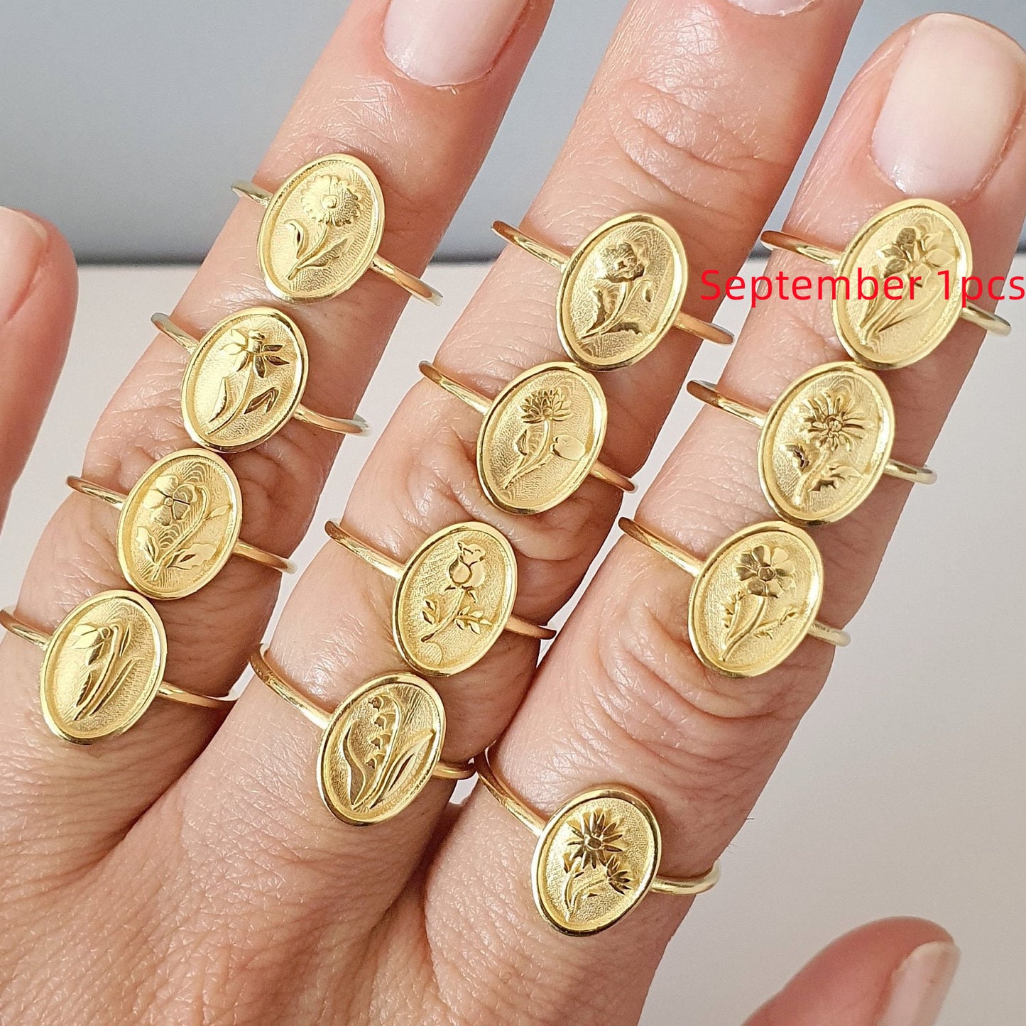 Fashion Personality December Flower Ring
