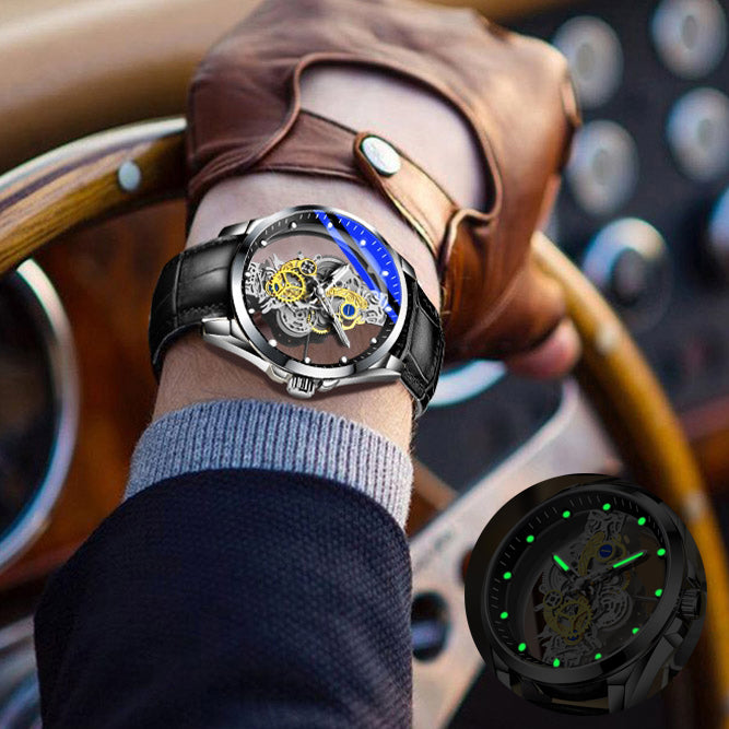 Gold Skeleton Watch