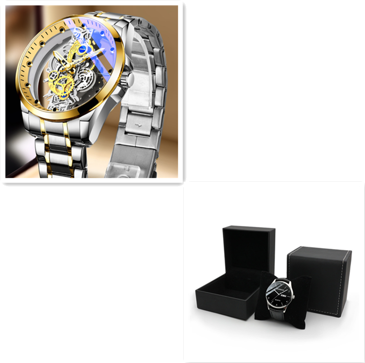 Gold Skeleton Watch