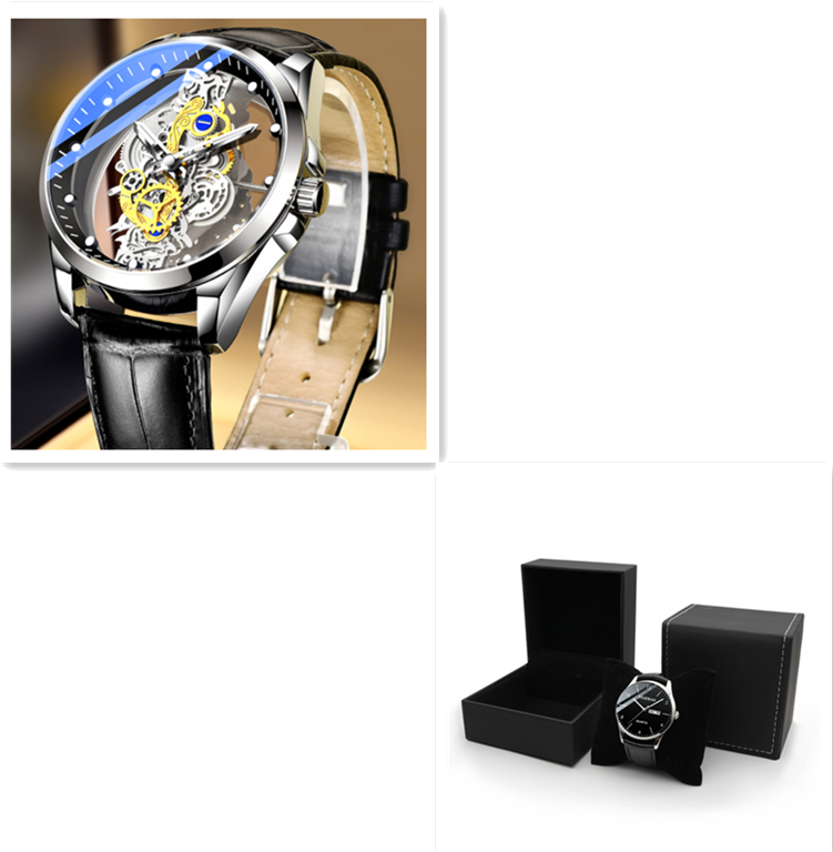 Gold Skeleton Watch