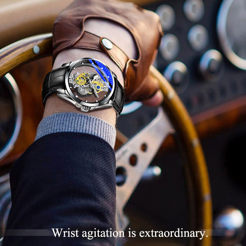 Gold Skeleton Watch