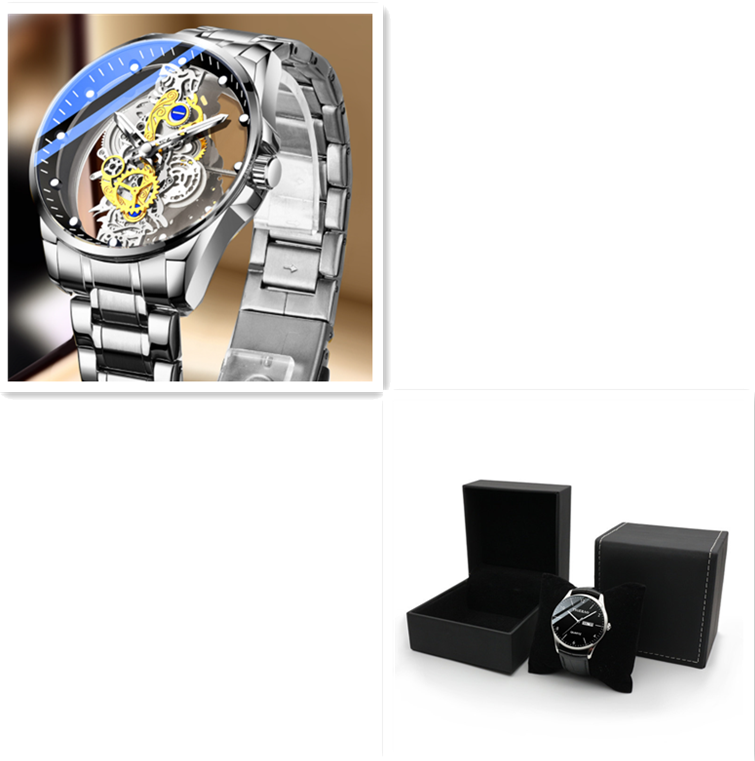 Gold Skeleton Watch