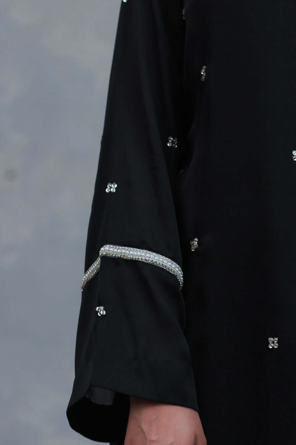 Intricate Crinkle Chiffon Long Dress