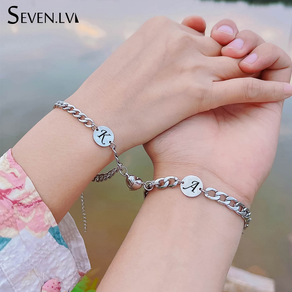 Stainless Steel Couple Bracelet Set