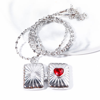 Zircon Album Box Necklace