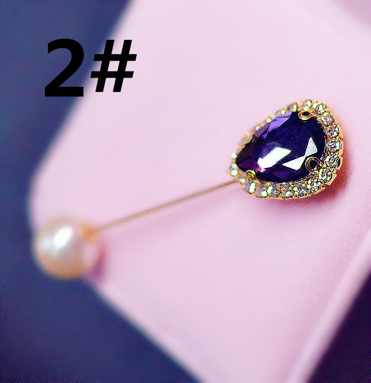 Diamond Flower Brooch