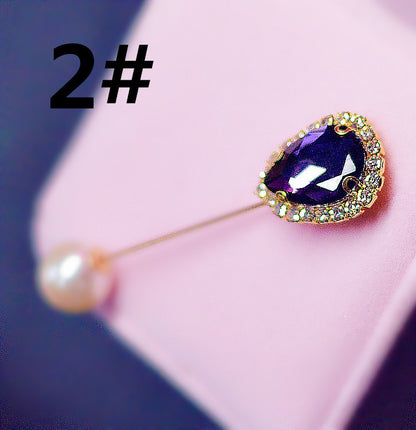 Diamond Flower Brooch