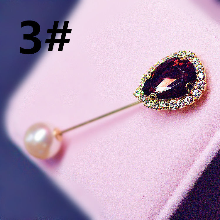 Diamond Flower Brooch
