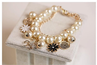 Floral Pearl Bracelet