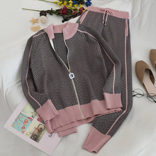 Winter Keep Warm Women Sweater Knitted Suits