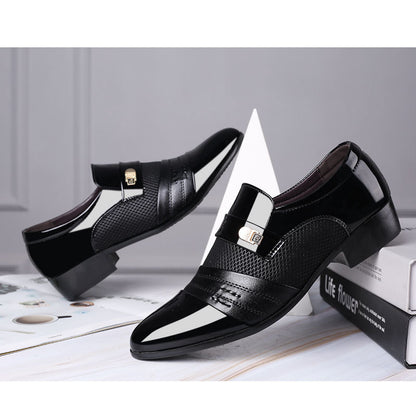 Men's shoes leather shoes